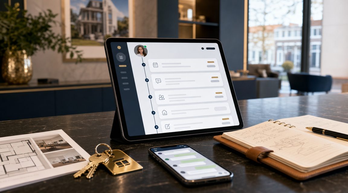 Klantprofiel met geschiedenis op tablet